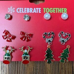 Kohl's Celebrate Together Holiday Earrings Set - Red, Green, Silver